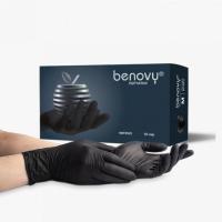 Перчатки Benovy нитриловые Black S