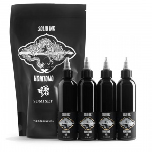Solid Ink Horitomo Sumi Set (Black, Dark, Medium, Light)