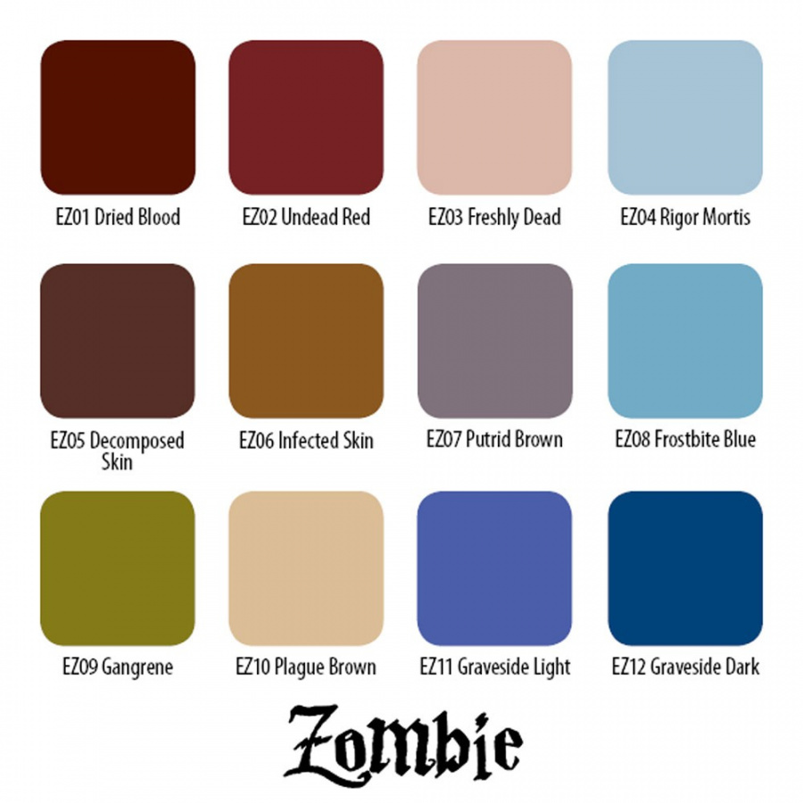 Набор красок Eternal Dan Henk Zombie 12 Colors Set – цена, описание и отзывы — фото