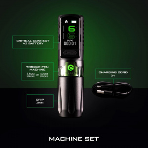 Беспроводная тату машинка Critical Tattoo Torque Tattoo Pen Machine Full Set – цена, описание и отзывы — фото