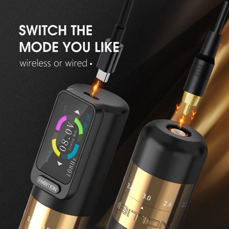 Беспроводная тату машинка Ambition Seher Adjustable Stroke – цена, описание и отзывы — фото