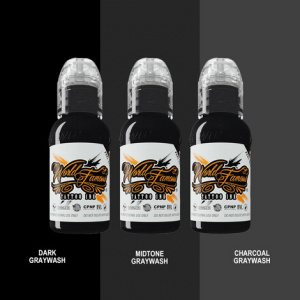 Набор красок World Famous Ink Charcoal Greywash Set 3 – цена, описание и отзывы — фото