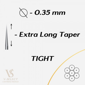 Картриджи (модульные иглы) EZ V-select Round Liner Extra Long Taper – цена, описание и отзывы — фото