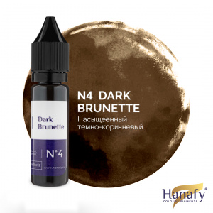 Пигмент для татуажа Hanafy Colours Pigments № 4 - Dark Brunette – цена, описание и отзывы — фото