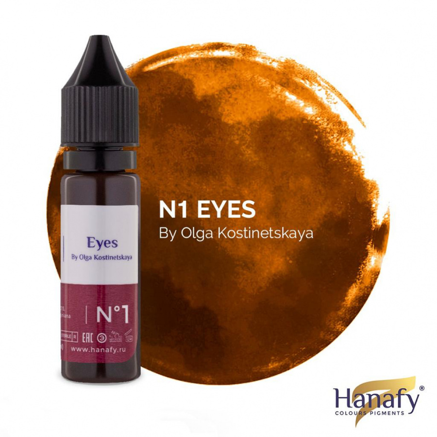 Пигмент для татуажа Hanafy Colours Pigments № 1 Eyes by Olga Kostinetskaya – цена, описание и отзывы — фото